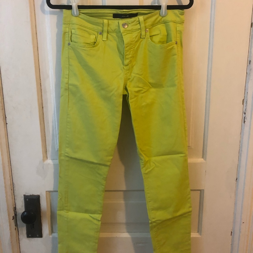 Lime green Joe’s jeans